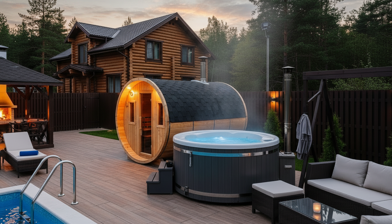 Элитный коттедж с бассейном и баней